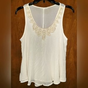 NWOT Lush Creme Blouse, Size Small